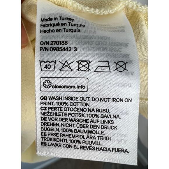 Disney x H&M Pastel Butter Yellow Mouse Ears T-Shirt XS - Picture 5 of 5